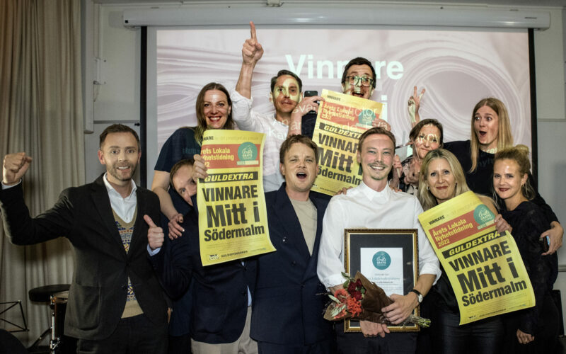 Årets Lokala Nyhetstidning Mitt i Södermalm. Fotograf Bosse Johansson